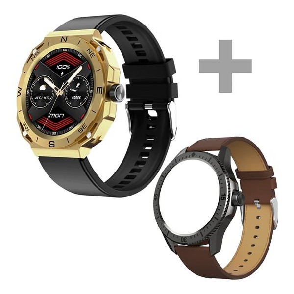 RELOJ SMARTWATCH BLULORY GLIFO RT GOLD/BROWM